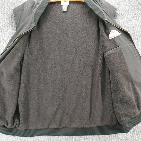 The Broadmoor Men's Zip Up Vest Black Large Fleece Lined Pockets - Picture 6 of 13